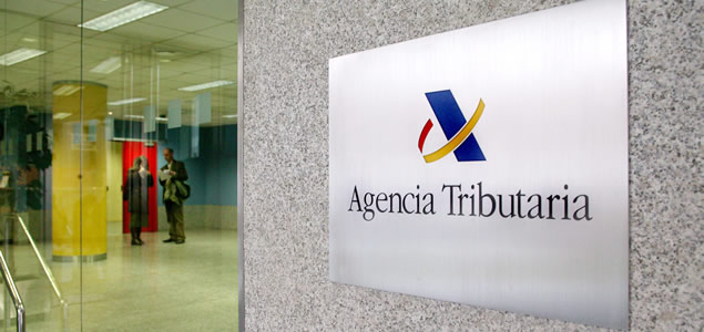 Rótulo de una oficina de la Agencia Tributaria