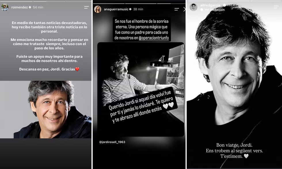 Mensajes de antiguos concursantes de Operación Triunfo
