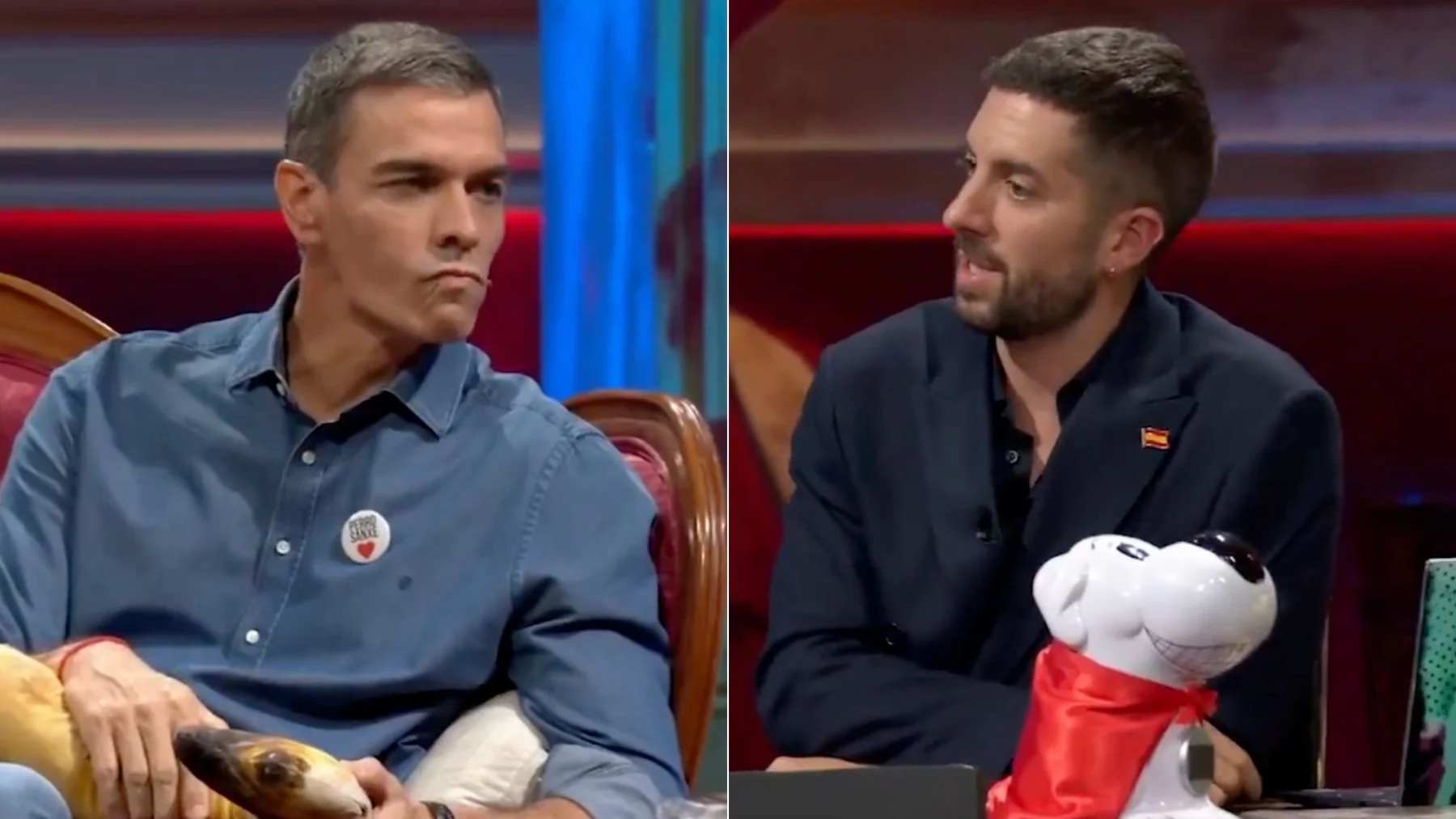 Pedro Sánchez y David Broncano en La Revuelta.